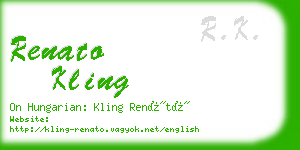 renato kling business card